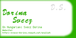 dorina svecz business card